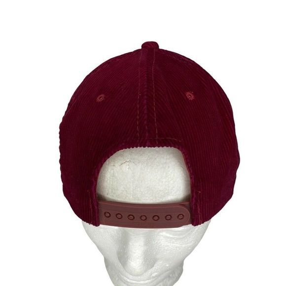 Vintage Central Washington University Hat Corduroy Red Snap Back Cap THAT HAT - Picture 4 of 6